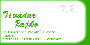 tivadar rajko business card